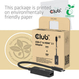 Club 3d cac-2505 usb-c naar hdmi 2.1 adapter 8k60hz (zwart)