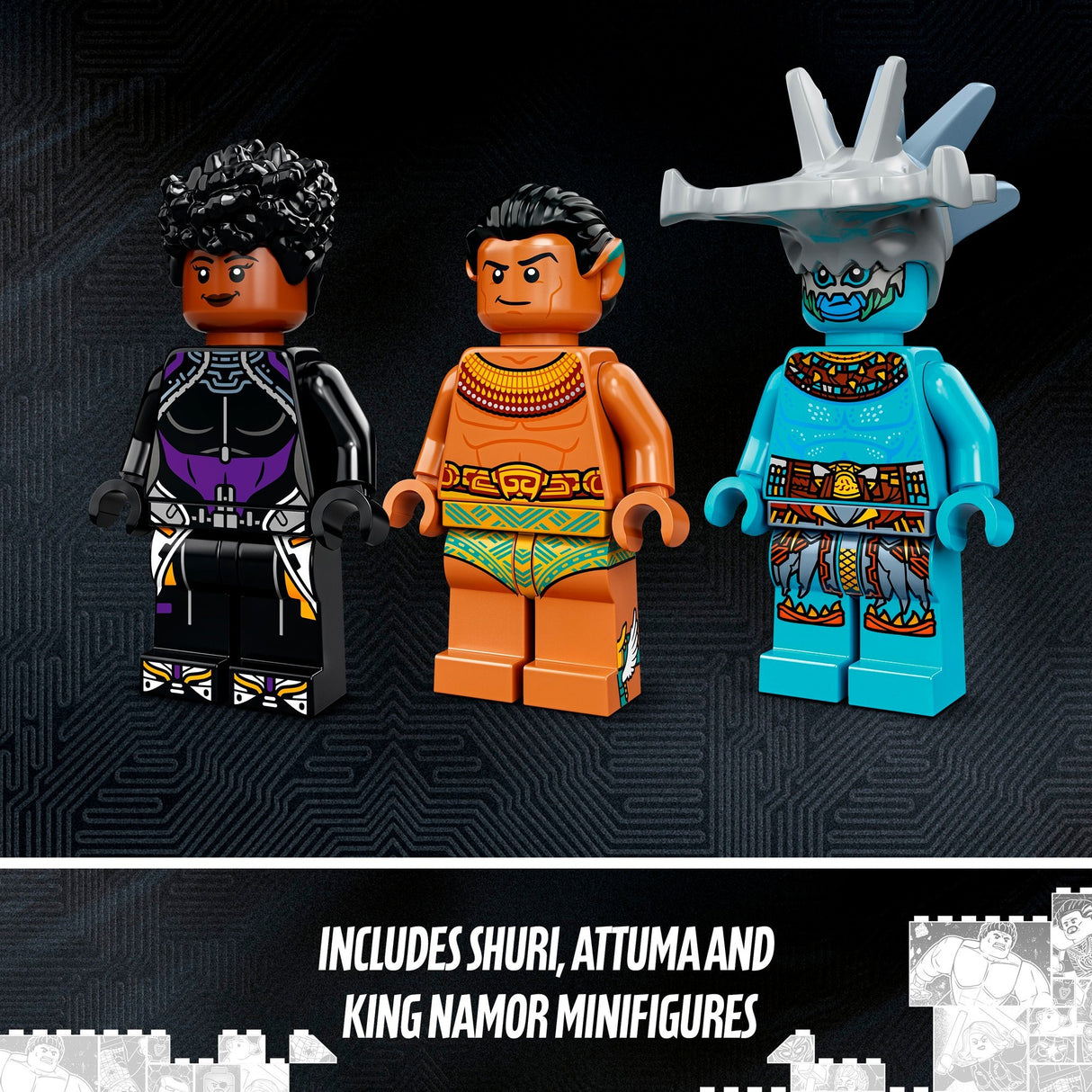 Lego marvel - konstruktionslegetøj til kong namors tronrum (76213)