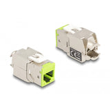 Delock keystone modul rj45 jack til lsa cat 6a værktøjsfrit, 8 stykker (flerfarvet)