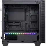 Inter-tech x-608 infinity mikro midi tårnhus (sort | 1x USB-A | 1x USB-C | RGB | vindue)