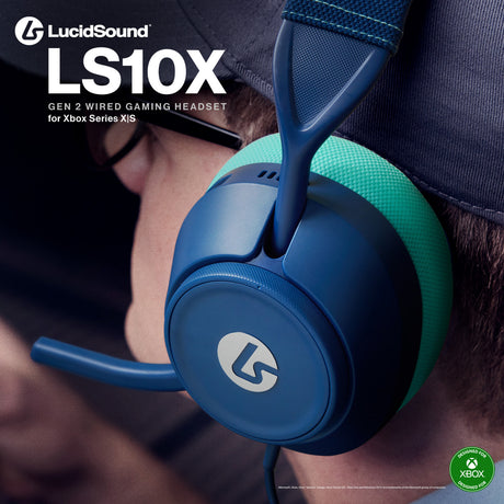 Powera Lucidsound LS10X Gen 2 Wired Gaming Headset - Mariner Blue Over-Ear Gaming Headset (Mørkeblå Lyseblå, Xbox Series X|S, Xbox One, PC)