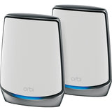 Netgear orbi wifi 6 system (rbk852) ax6000 mesh router (hvid sølv, 1x router (rbr850), 1x satellit (rbs850), dækning op til 350 m²)