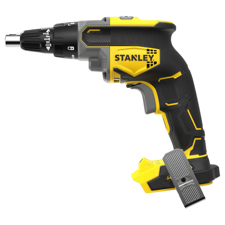 Stanley brushless 18v v20 gipsplaatschroevendraaier solo schroeftol (zwart geel, accu en oplader niet inbegrepen)