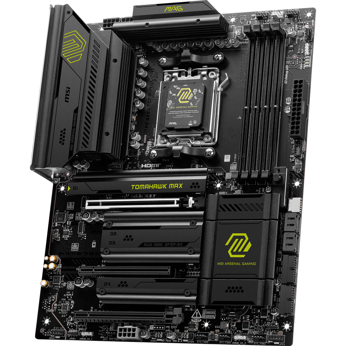 MSI Mag B850 Tomahawk Max WiFi Socket AM5 bundkort (RAID, 5GB-LAN, WiFi 7, BT, lyd, ATX)