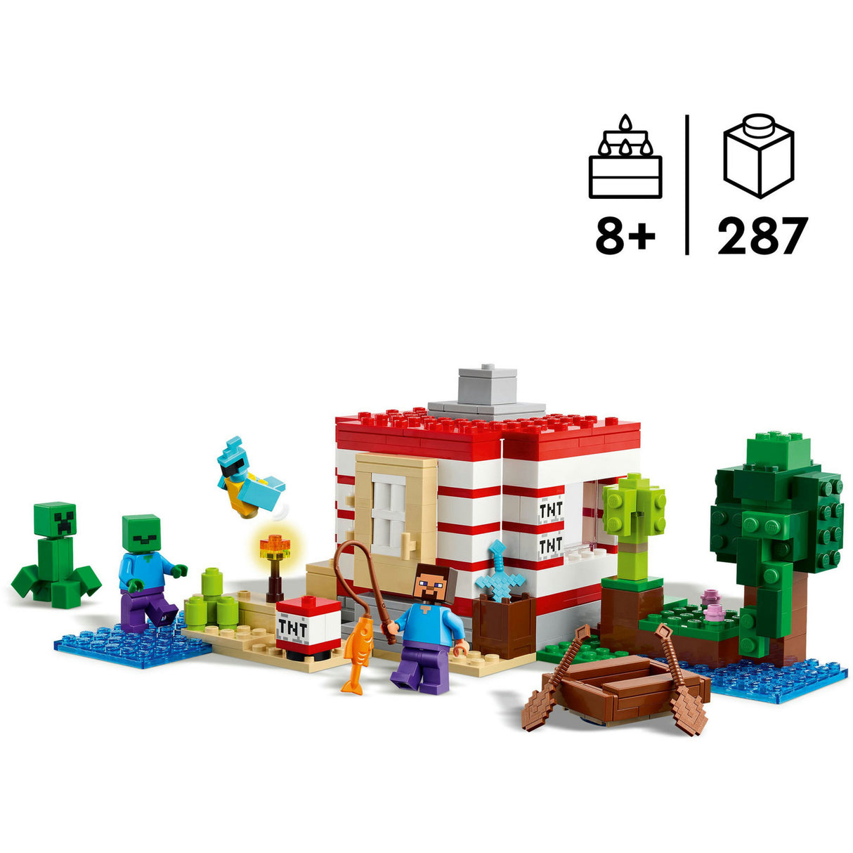 Lego ® Minecraft® TNT Jungle House, videospilsæt - 21275