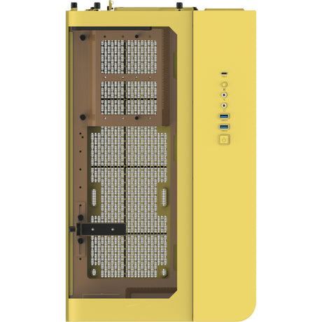 Thermaltake view 390 air butter caramel midi tower housing (yellow | 2x USB-A | 1x USB-C | tempered glass)