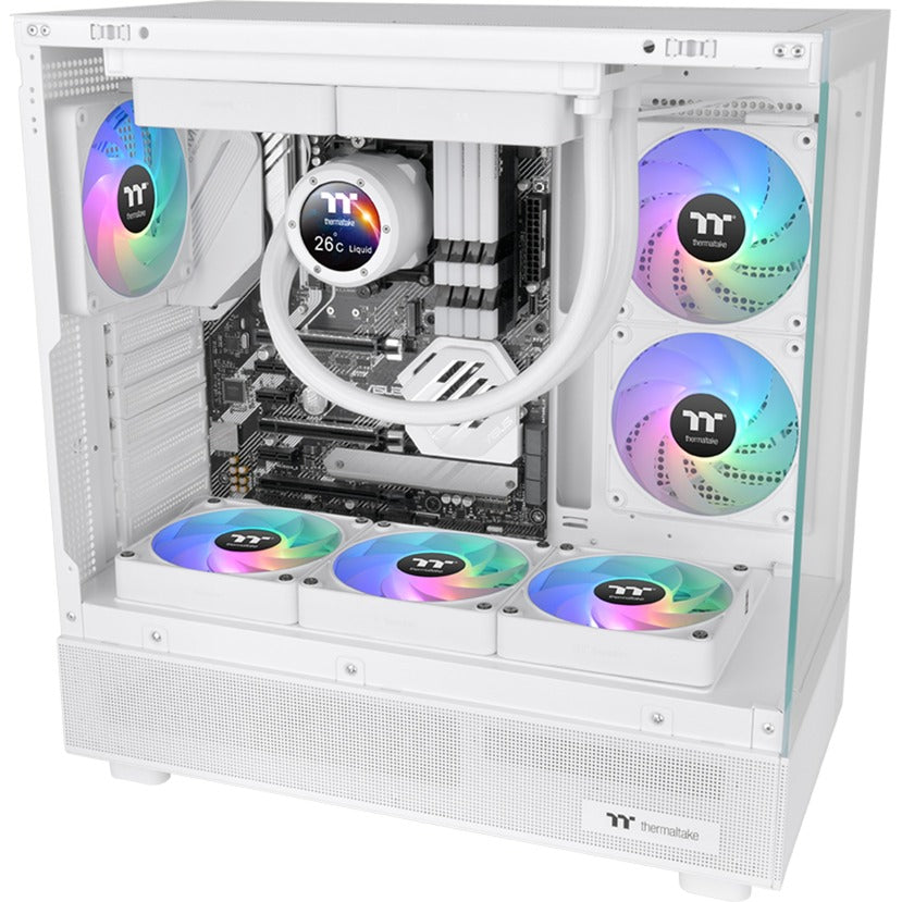 Thermaltake ct120 ex argb sync pc køleventilator sne (3-fan pakke) kuffertventilatorer (hvide, 3 stykker, 120 x 120 x 25 mm, pwm)