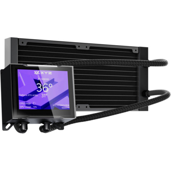 Xyz pc gear hydroview aio 240 vandkøling (sort, argb, pwm)