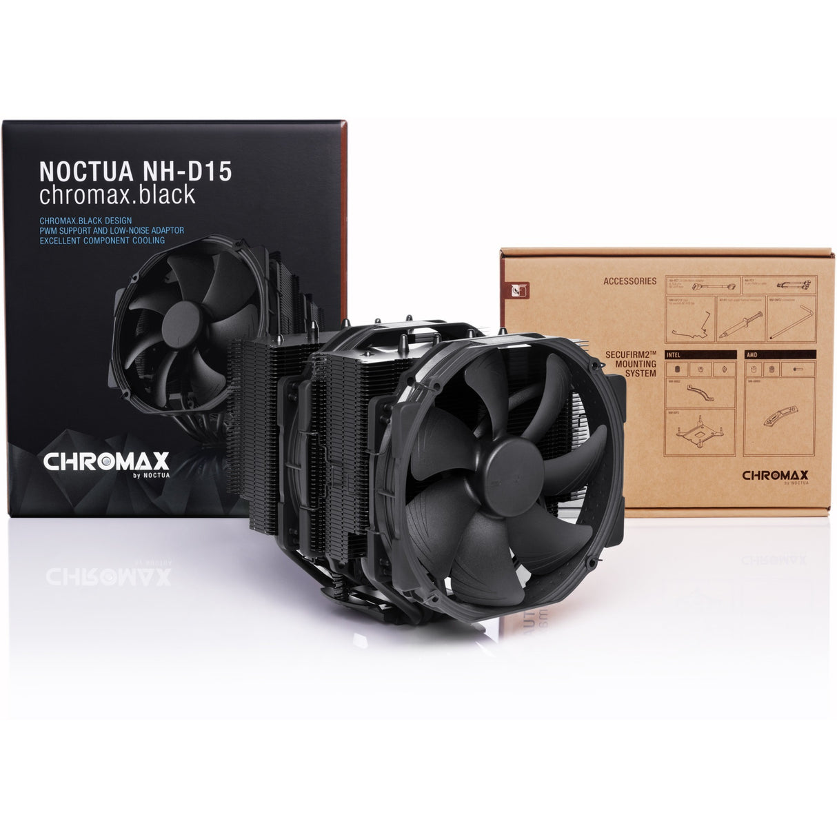 Noctua nh-d15 chromax.sort CPU-køler (sort, PWM-forbindelse)