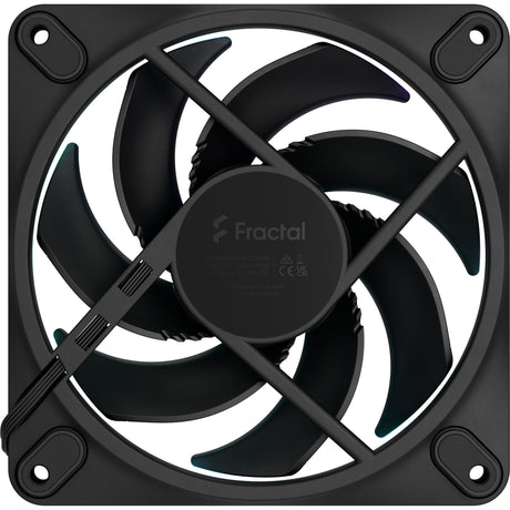 Fractal design momentum 12 rgb kabinet blæser (sort, 120 x 120 x 25 mm, pwm)