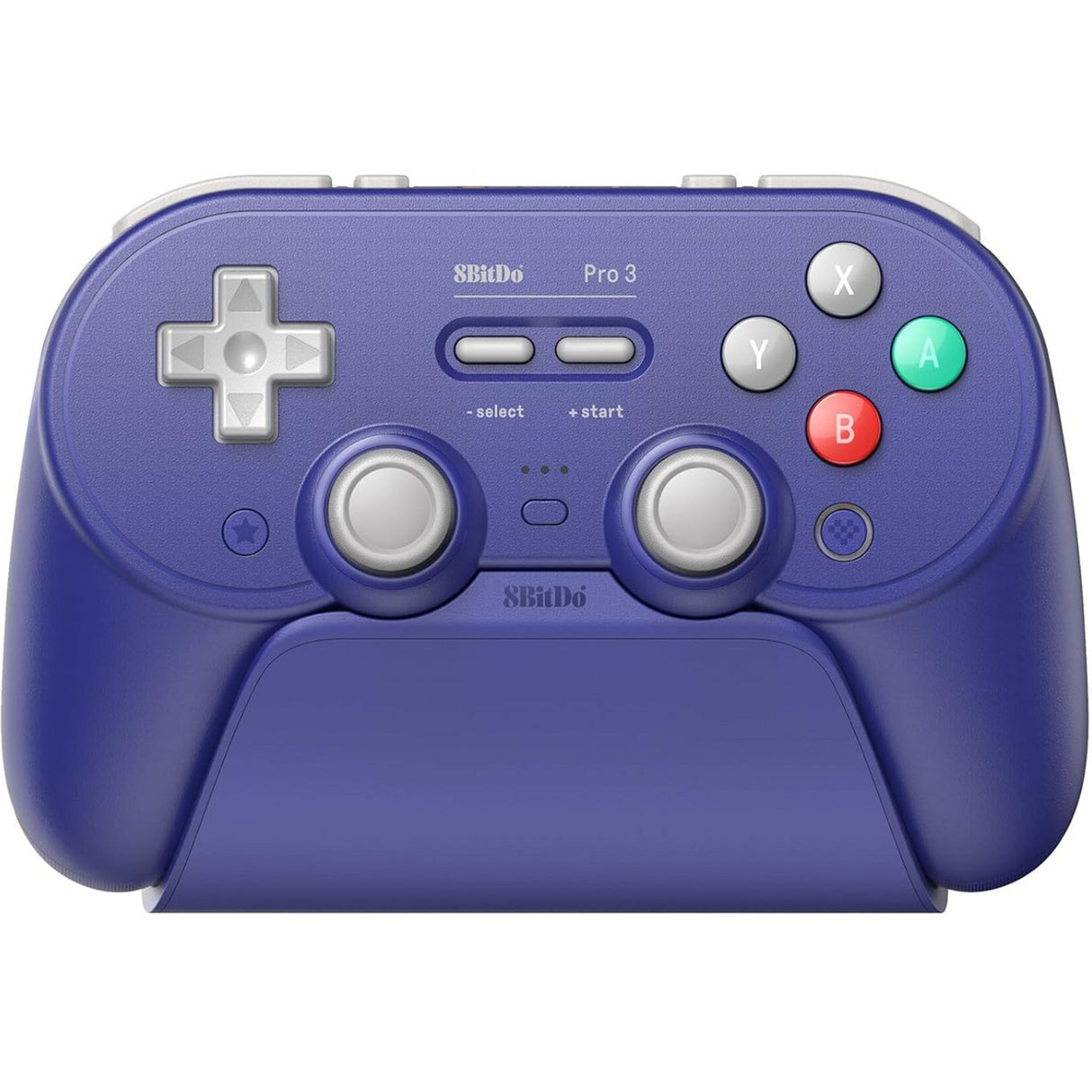 8bitdo pro 3 bluetooth gamepad (lilla hvid, switch 1 2, pc, android, 2,4 ghz bluetooth usb)