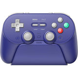 8bitdo pro 3 bluetooth gamepad (lilla hvid, switch 1 2, pc, android, 2,4 ghz bluetooth usb)