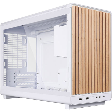 Lian li a3-matx hvid (træudgave) midi-tårnhus (hvid træfarve | 2x USB-A | 1x USB-C | hærdet glas)