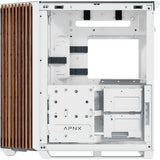 Apnx v1-w-wt-v1 midi tårnhus (hvid træfarve | 2x USB-A | 1x USB-C | vindue)