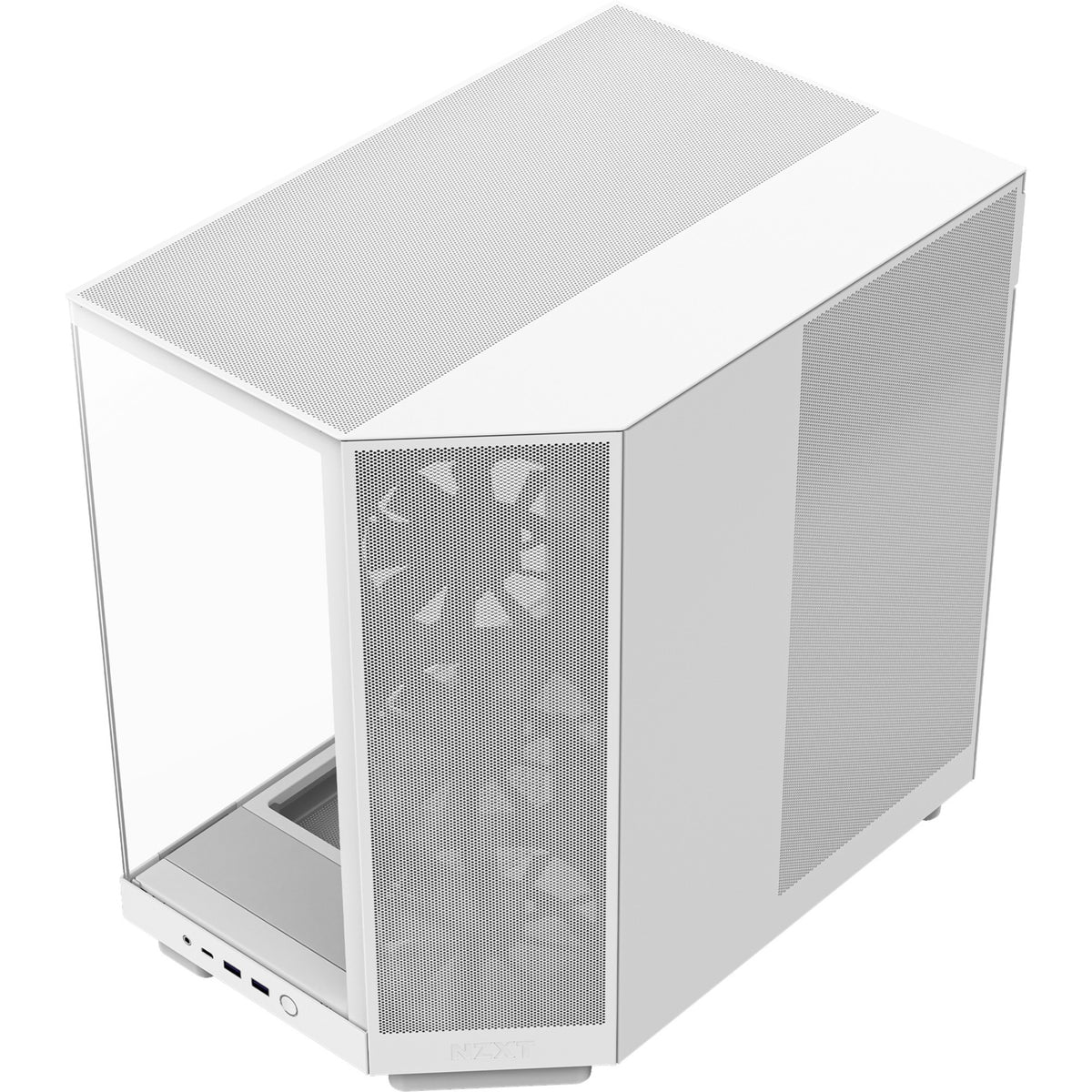 Nzxt h6 flow midi tårnhus (hvid | 2x USB-A | 1x USB-C | hærdet glas)