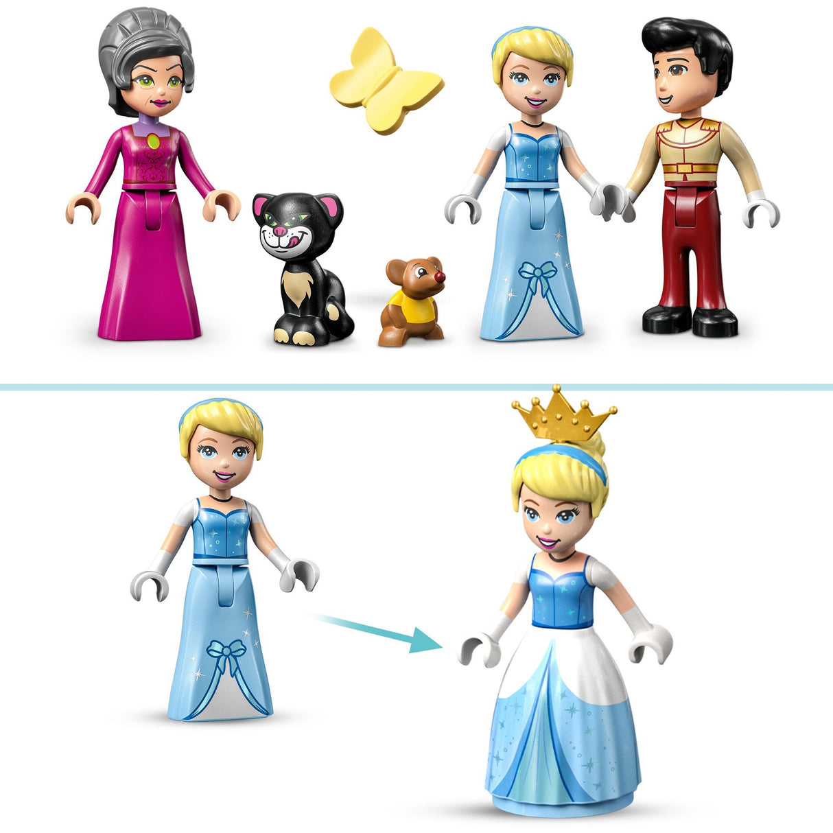 Lego Disney Princess - Askepots slot og det smukke prinsens byggelegetøj (43206)