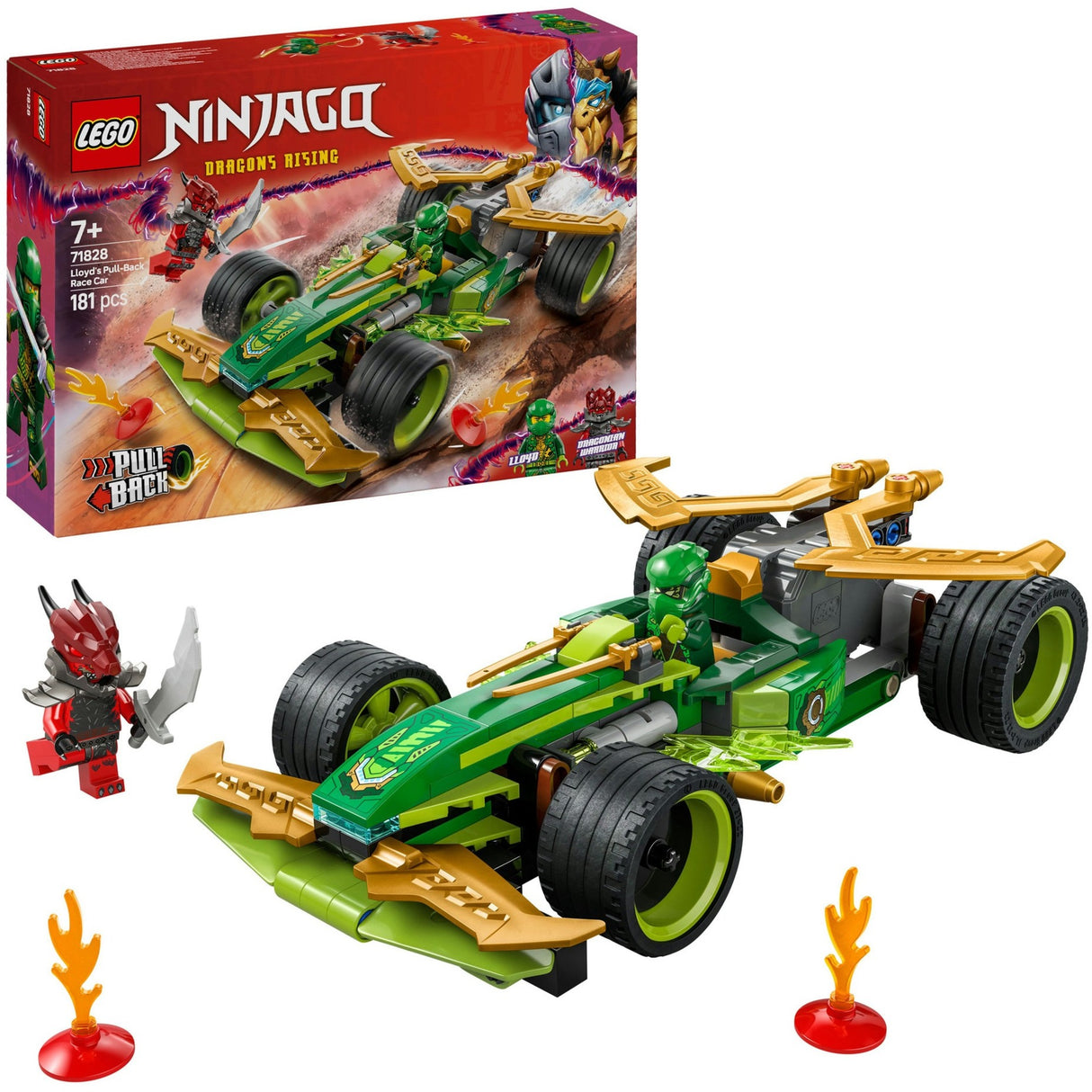 Lego ninjago 71828 lloyds pull back racerbil