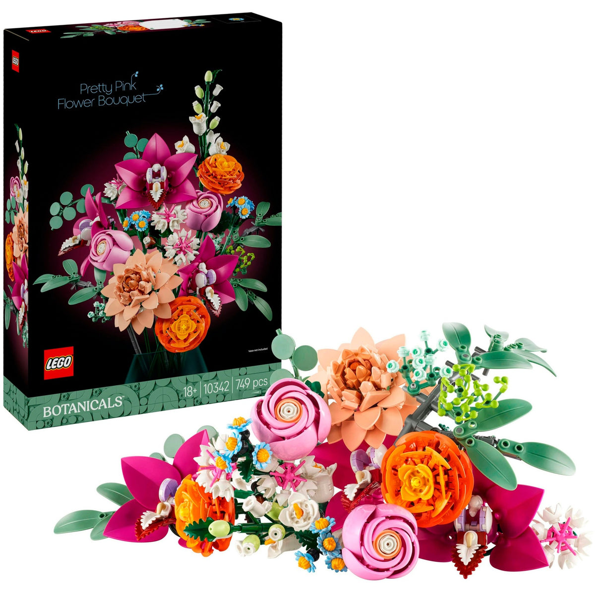 Lego botanicals pink buket - blomsterdekoration - 10342