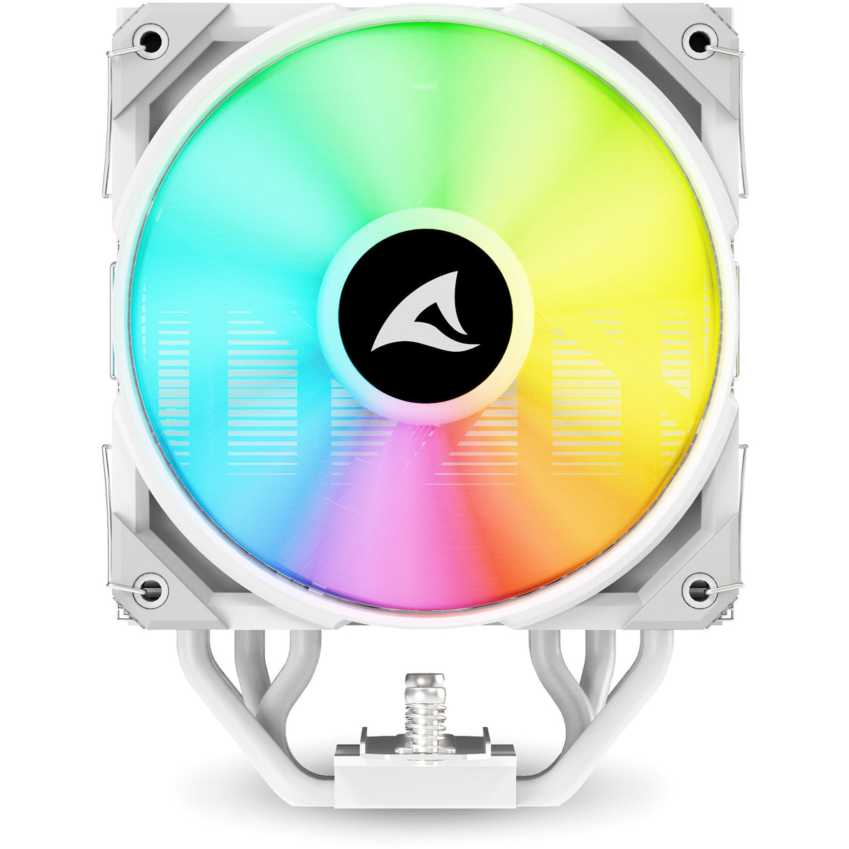 Sharkoon a50 rgb cpu køler (hvid, 4-benet pwm blæserstik)