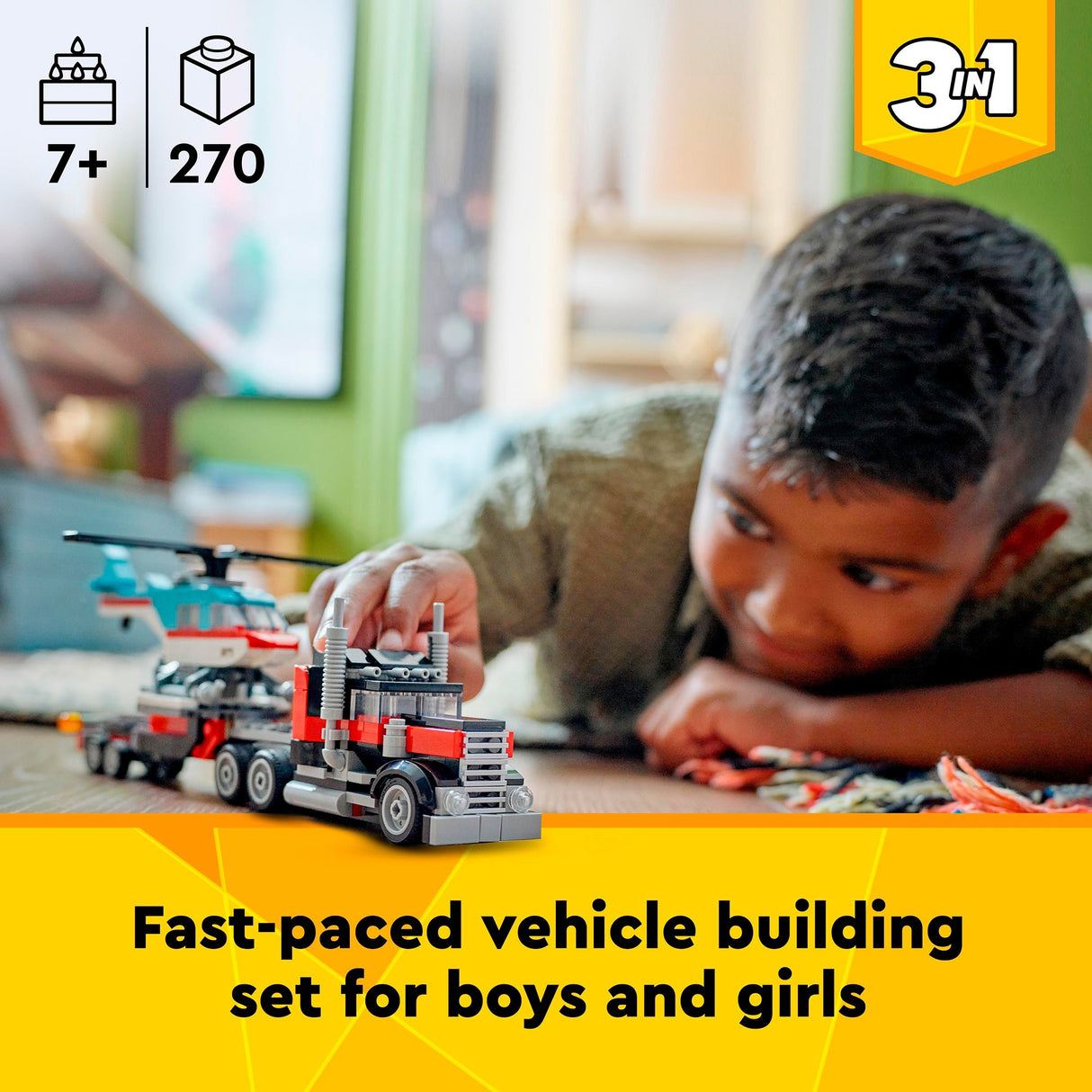 Lego creator 3-i-1 lastbil med helikopter - 31146
