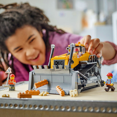 Lego ® city gul bulldozer, byggepladskøretøj - 60466