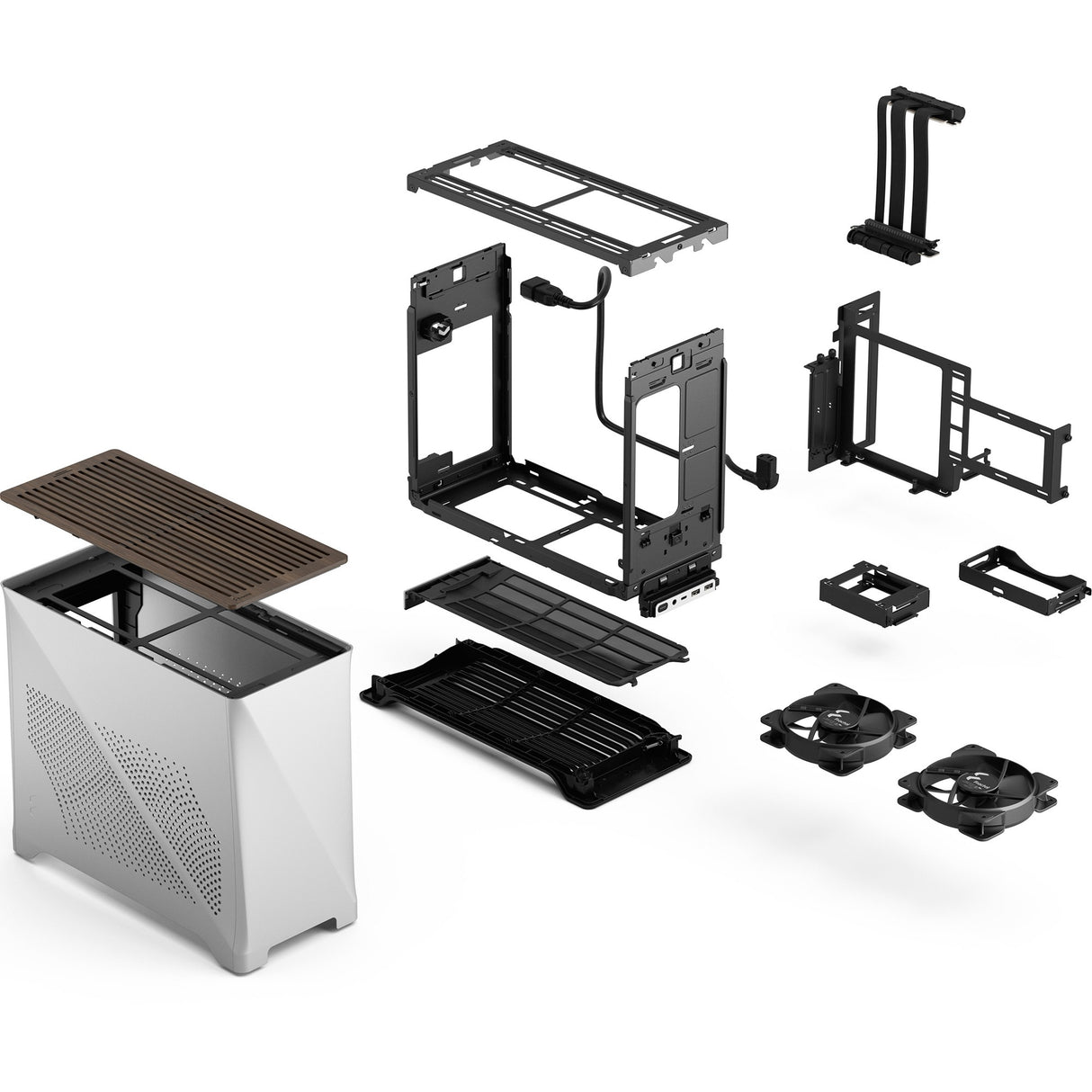Fractal design æra 2 sølv mini tårnhus (sølv | 2x USB-A | 1x USB-C)