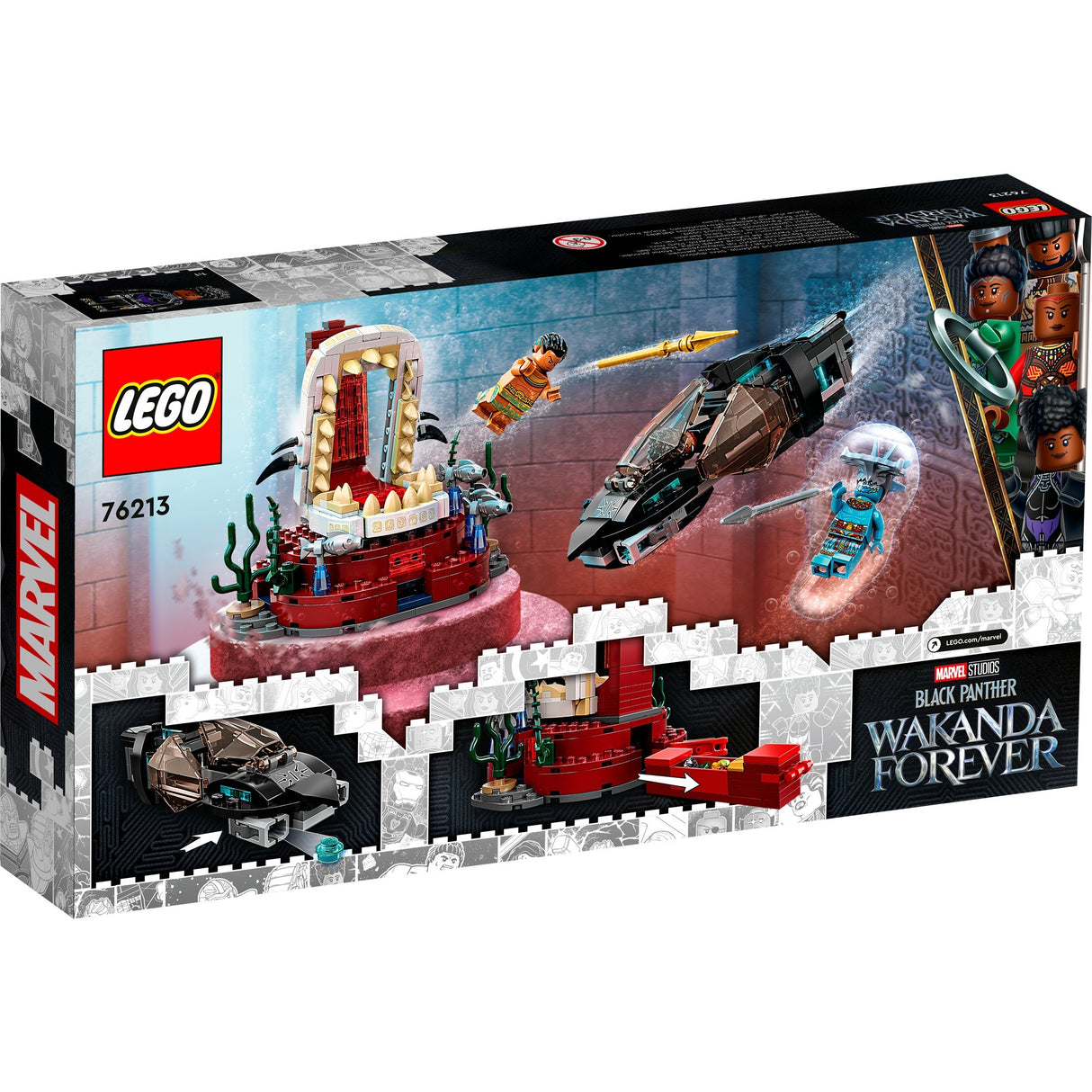 Lego marvel - konstruktionslegetøj til kong namors tronrum (76213)