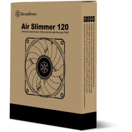 Silverstone air slimer 120 kasseventilator (sort, 120 x 15 x 120 mm, pwm)