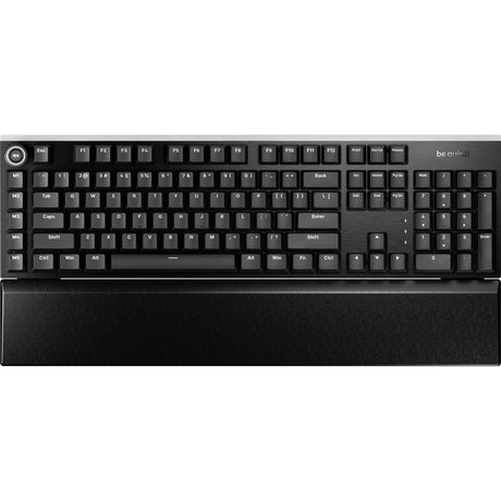 Vær stille! let monteret lydløst taktil rgb mekanisk gaming-tastatur (sort, us-layout (qwerty), lydløs taktil, 100 %, argb, pbt-dobbelt-skuds-taster)
