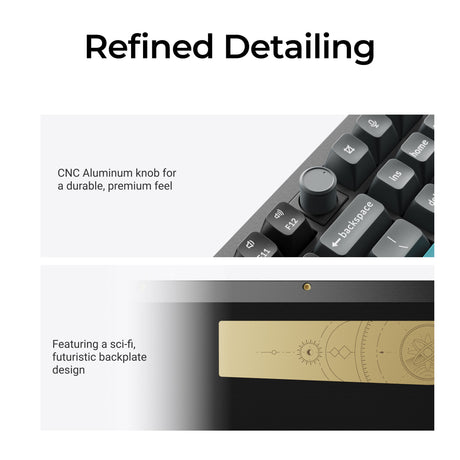 Keychron q6 ultra-m3 8k trådløst brugerdefineret mekanisk tastatur (sort, us-layout (qwerty), silke pom brun, 100%, rgb, hot swap, 8k, 2,4 ghz bluetooth 5,2 usb-c)