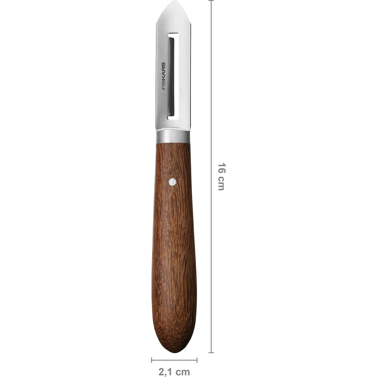 Fiskars klassiske skræller venstre 5 cm klinge (træfarve, skræller | FSC-certificeret sucupira træ | rustfrit stål)