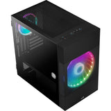 Aerocool atomic v2 mini tårnhus (sort | 2x USB-A | vindue)