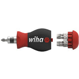 Wiha skruetrækker med bitmagasin stubby (sort rød, 7 dobbeltbits)