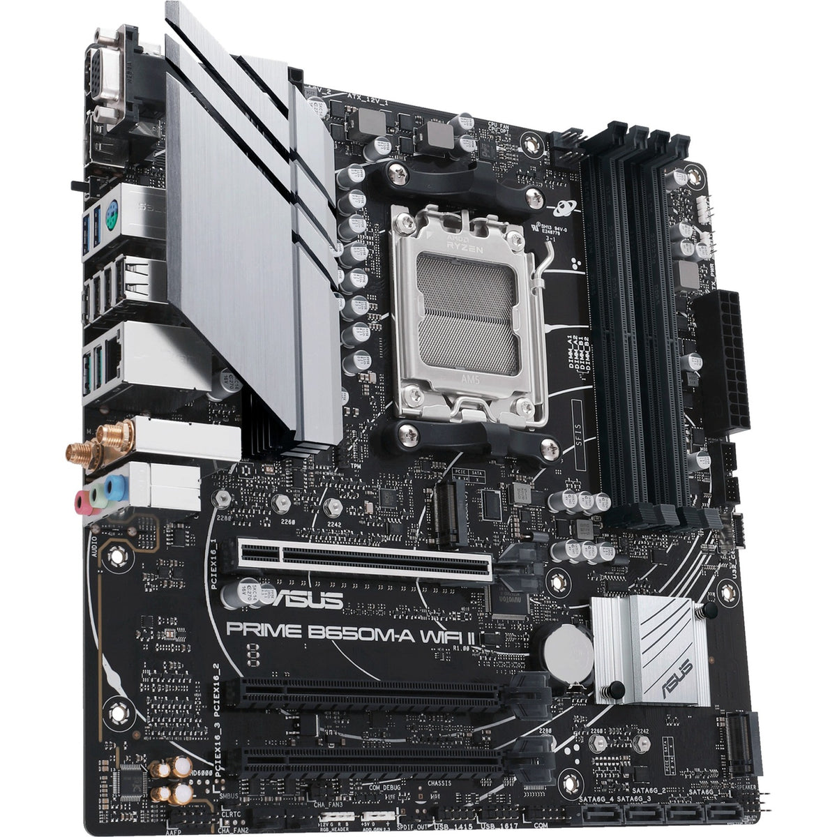 Asus Prime B650M-A WiFi II Socket AM5 bundkort (sort, RAID, 2,5 GB-LAN, WLAN, BT, Lyd, µATX)