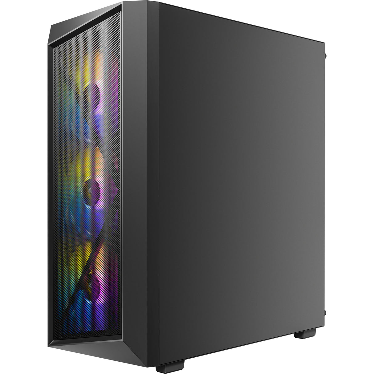 Antec ax67 argb midi tårnhus (sort | 3x usb-a | hærdet glas)