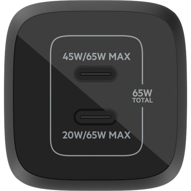 Belkin Boostcharge Pro 2-Poort USB-C GaN Wall Loader med P