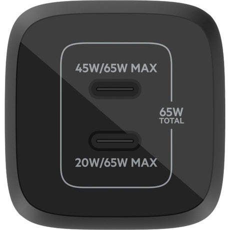 Belkin Boostcharge Pro 2-Poort USB-C GaN Wall Loader med P