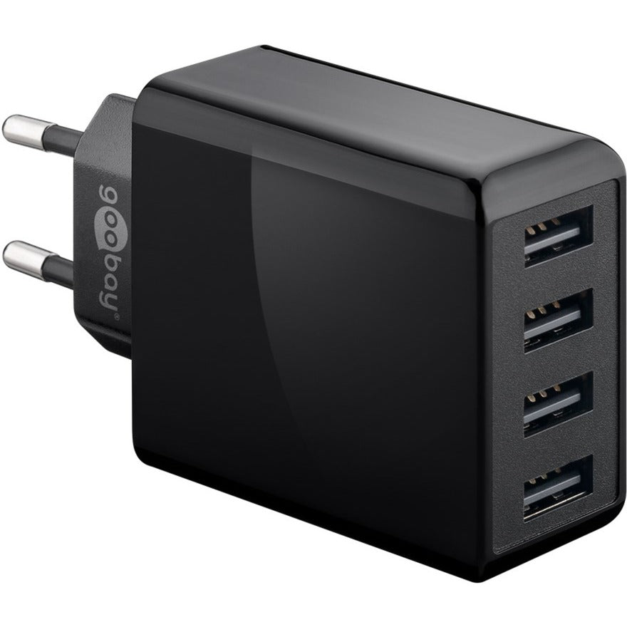 Goobay 4-vejs USB-oplader (30 W) (sort)
