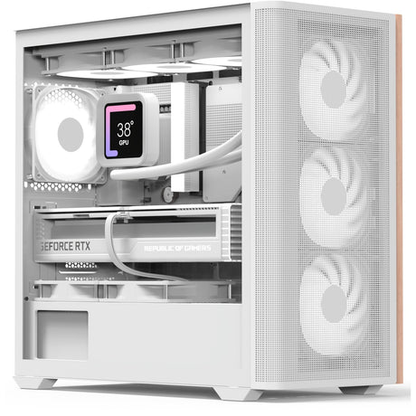 Aerocool b301a mini tårnhus (hvid | 1x USB-A | 1x USB-C | RGB)