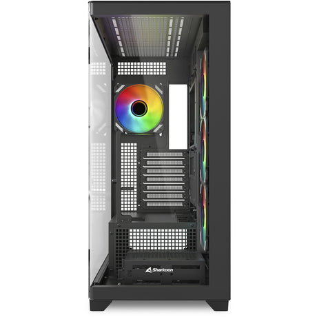 Sharkoon elite shark ca500 midi tårnhus (sort | 2x USB-A | 1x USB-C | RGB | hærdet glas)