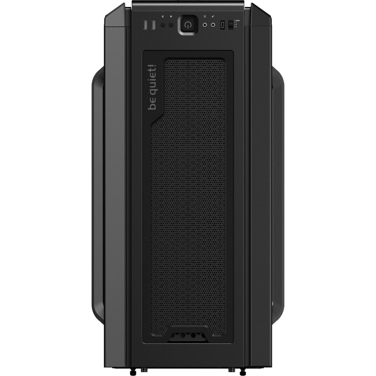 Vær stille! silent base 802 vindue midi tårnhus (sort | 2x USB-A | 1x USB-C | vindue)