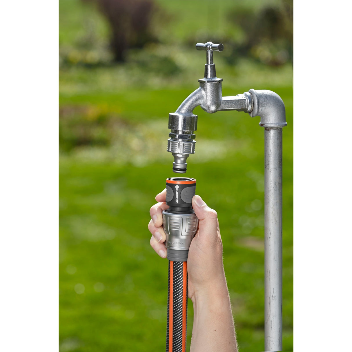 Gardena premium slangetilslutning 19 mm (3 4 ) (grå sølv, 18256-50)