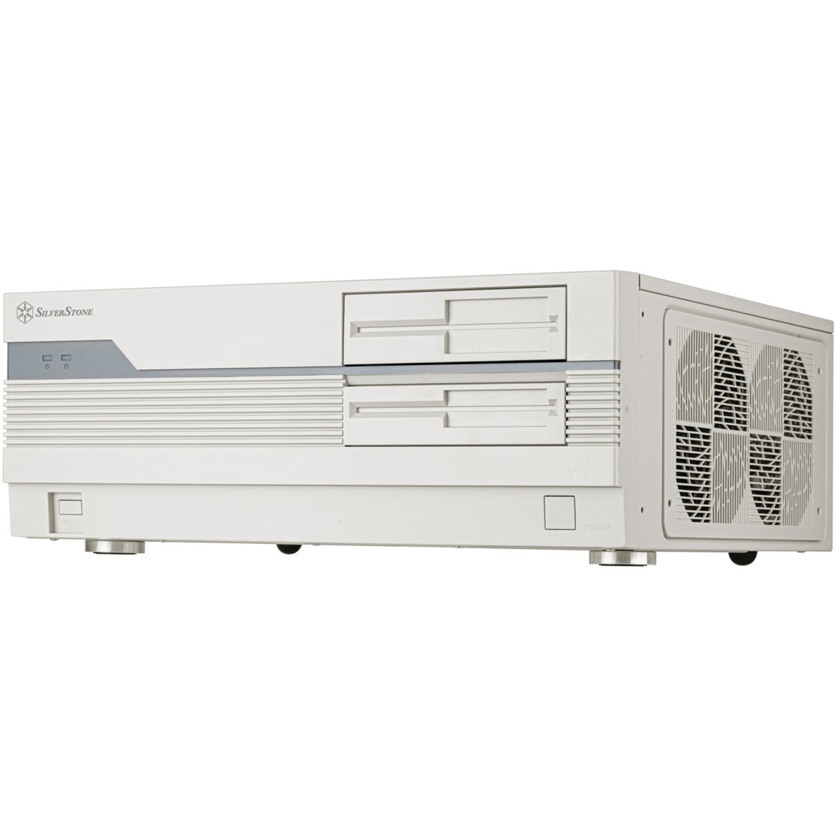 Silverstone FLP01 HTPC-hus (creme | 2x USB-A | 1x USB-C)