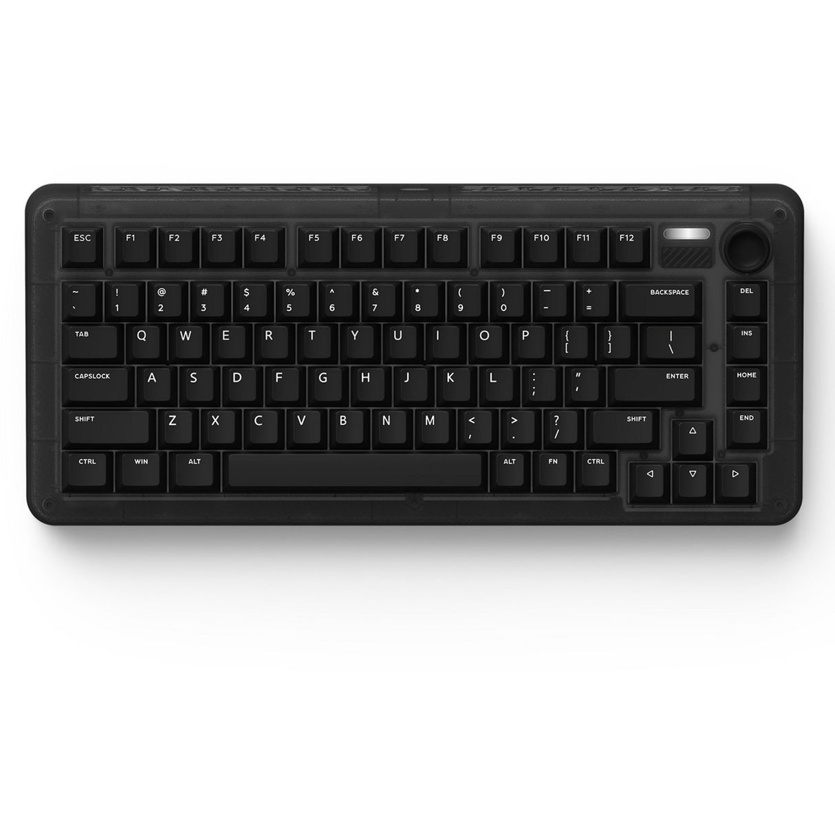 Iqunix zx75 dark side trådløst mekanisk tastatur (sort, us-layout (qwerty), cherry mx brown, 75%, rgb-lysdioder, hot-swappable, double-shot pbt, 2.4ghz | bluetooth 5.1 | usb-c)