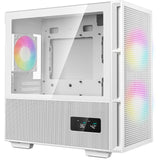 Deepcool ch360 digitalt mini tårnhus (hvid | 1x USB-A | 1x USB-C | RGB | hærdet glas)
