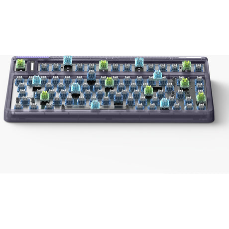 Iqunix og80 lavandin trådløst mekanisk tastatur (lavendel, us-layout (qwerty), cherry mx red, 80% (tkl), hot-swappable, pbt, 2.4ghz | bluetooth 5.1 | usb-c)