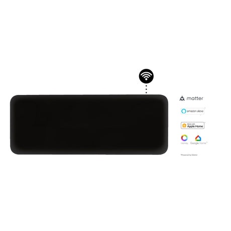 Møllestål wifi panelvarmer pa1300wifi4 sort, 1300 watt konvektor (sort, wifi 2,4 ghz (wifi 6), bluetooth 5.2, zigbee 3.0 + app)