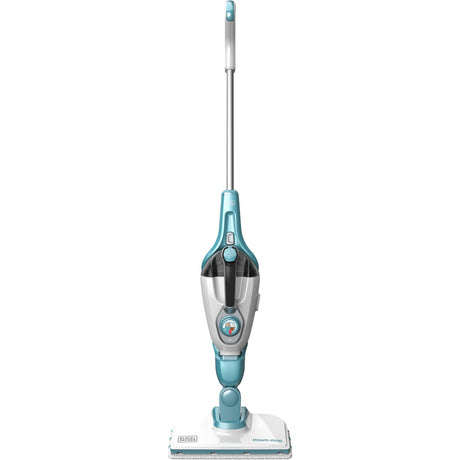 Black+decker fsmh1321 1600w dampmoppe med 6 tilbehør damprenser (hvid blå-grå)