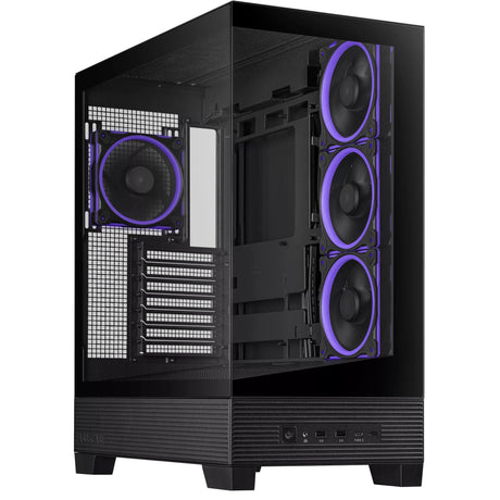 Asus a31 plus midi tårnhus (sort | 2x USB-A | 2x USB-C | hærdet glas)