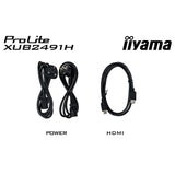 Iiyama prolite xub2491h-b1 23.8 skærm (sort, hdmi, skærmport)